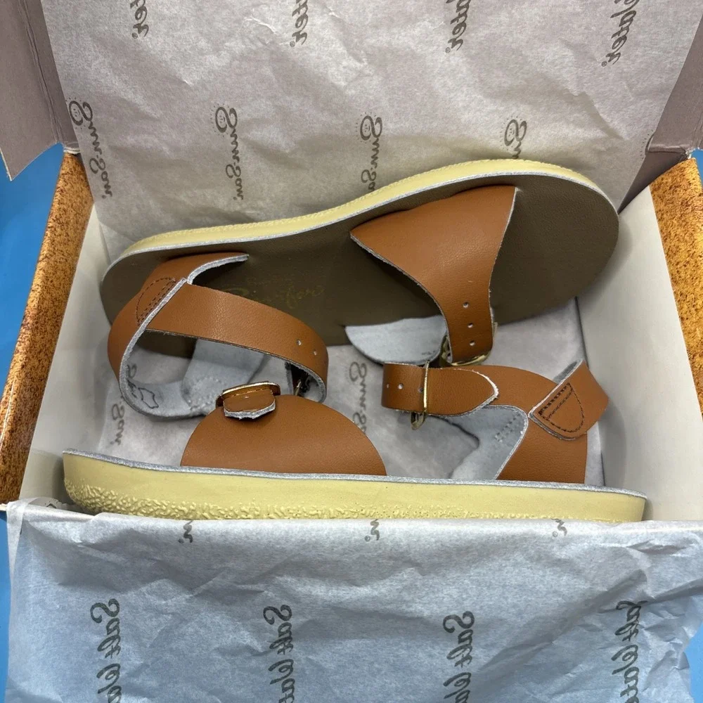 NEW SUN-SAN SALT WATER SANDALS TAN BROWN  TODDLER SIZE 11